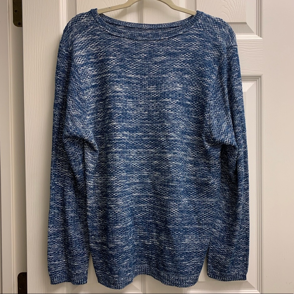 Alfred Dunner Blue and White Sweater NWT